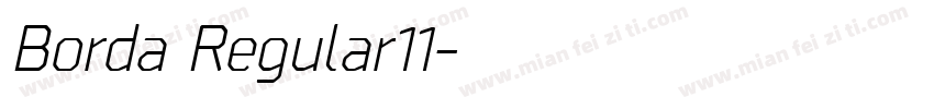 Borda Regular11字体转换
